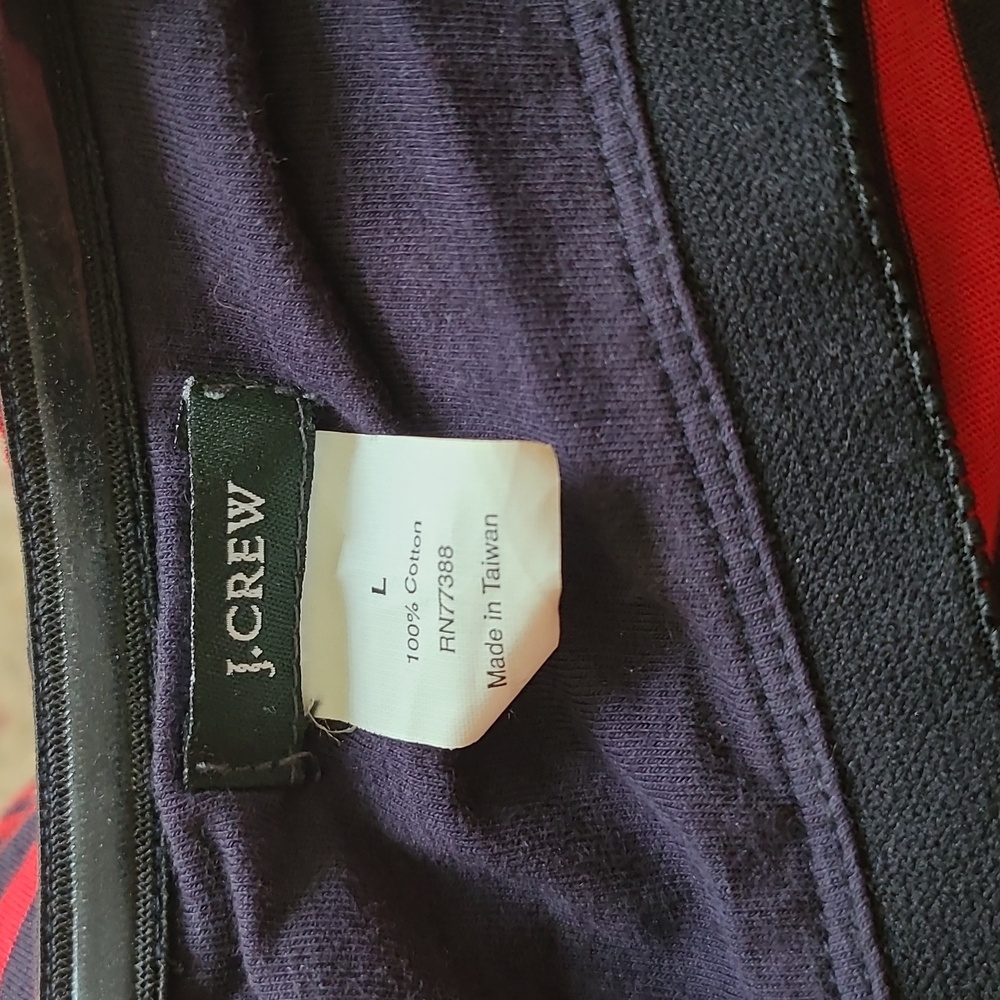 J. Crew Strapless Striped Cotton Maxi Dress L - Picture 2 of 2